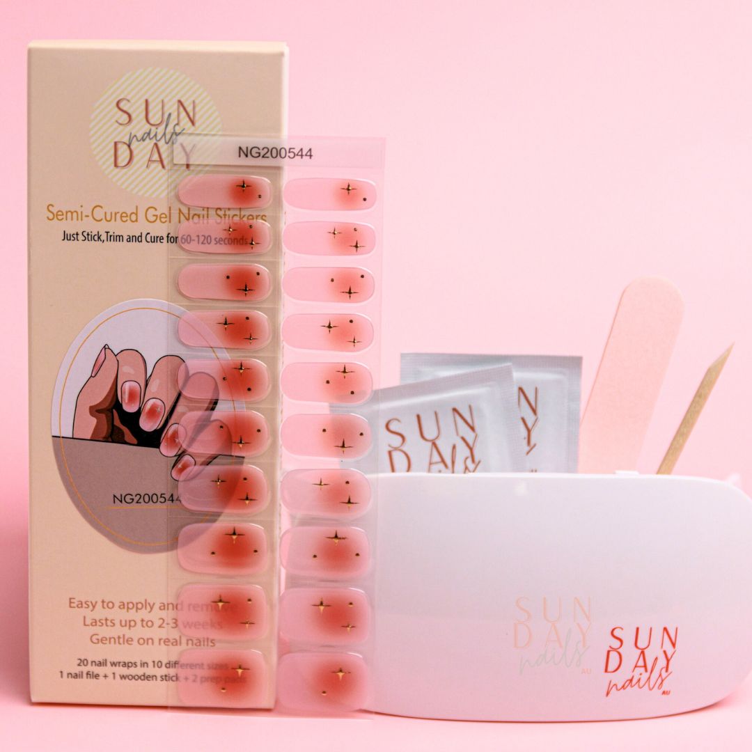 Starkissed Semi Cured Gel Nail Sticker Set (Celestial Collection) | Sunday Nails AU