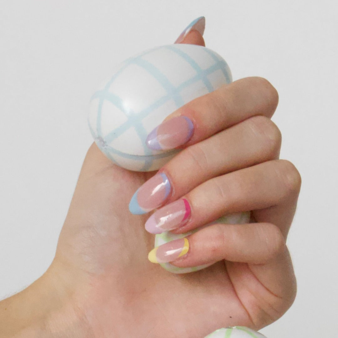 Fun Reverse French Tip Semi Cured Gel Nail Sticker Kit | Sunday Nails AU