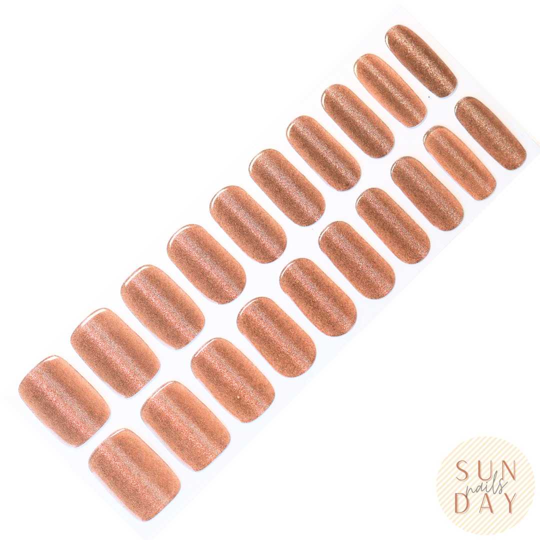 Rust Semi Cured Gel Nail Sticker Kit