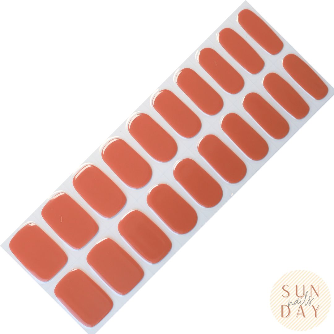 Caramel Semi Cured Gel Nail Sticker Kit | Sunday Nails AU