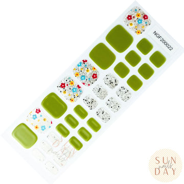 (PEDI) Secret Garden Semi Cured Gel Nail Sticker Kit | Sunday Nails AU