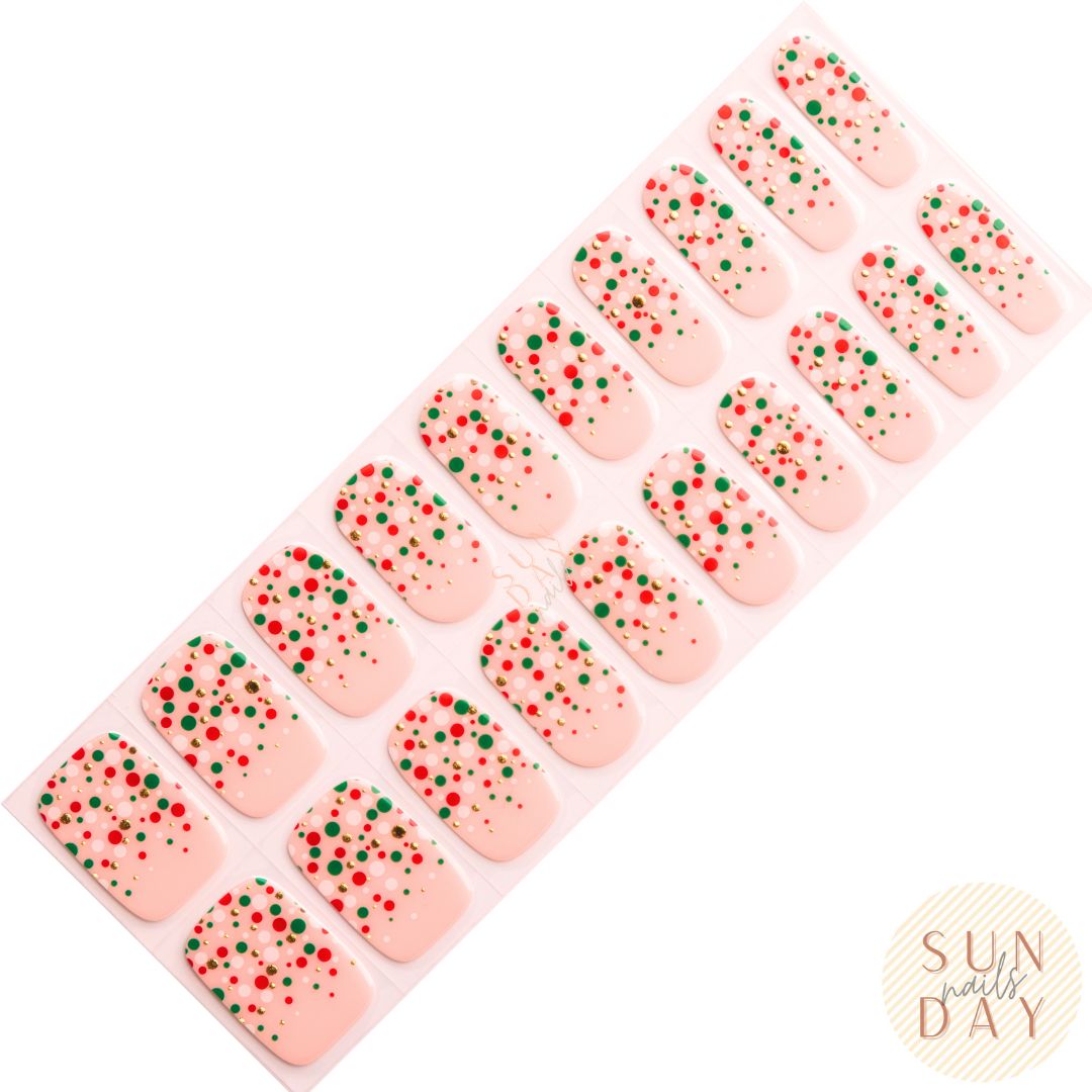 Deck the Halls Semi Cured Gel Nail Sticker Kit  (Christmas Limited Edition) | Sunday Nails AU