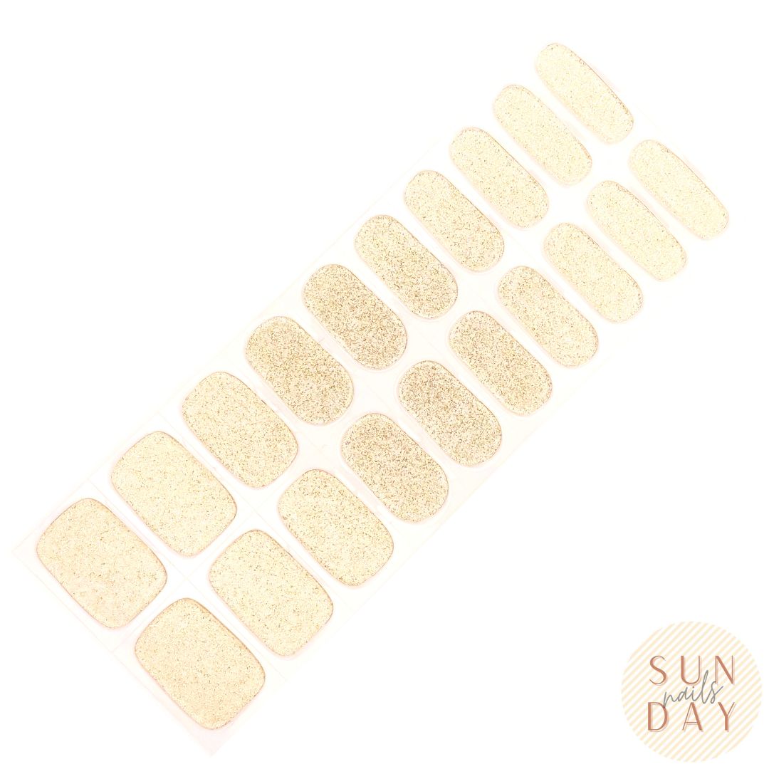 Gold Dust Semi Cured Gel Nail Sticker Kit - Sunday Nails AU - Semi Cured Gel Nails