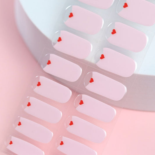 Valentine's Date Semi Cured Gel Nail Sticker Kit - Sunday Nails AU - Semi Cured Gel Nails