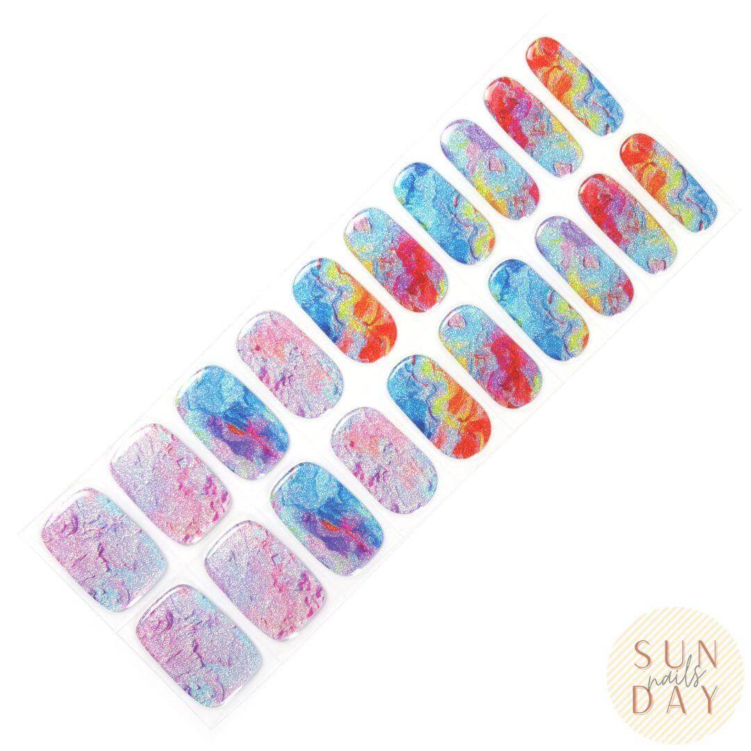 Abstract Beauty Semi Cured Gel Nail Sticker Kit - Sunday Nails AU - Semi Cured Gel Nails