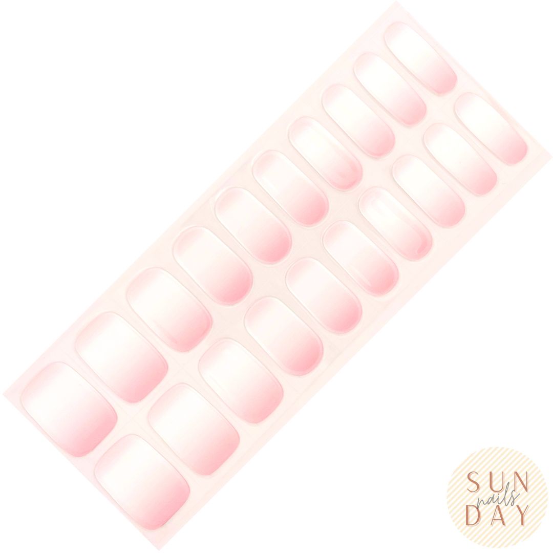 Faded Rose Semi Cured Gel Nail Sticker Kit - Sunday Nails AU - Semi Cured Gel Nails