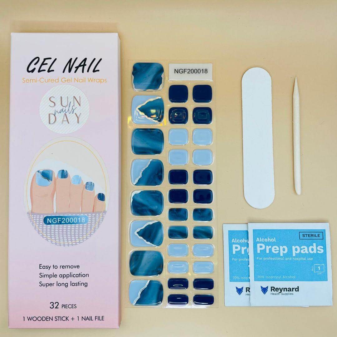 (PEDI) Cosmic Love Semi Cured Gel Nails Kit - Sunday Nails AU - Semi Cured Gel Nails