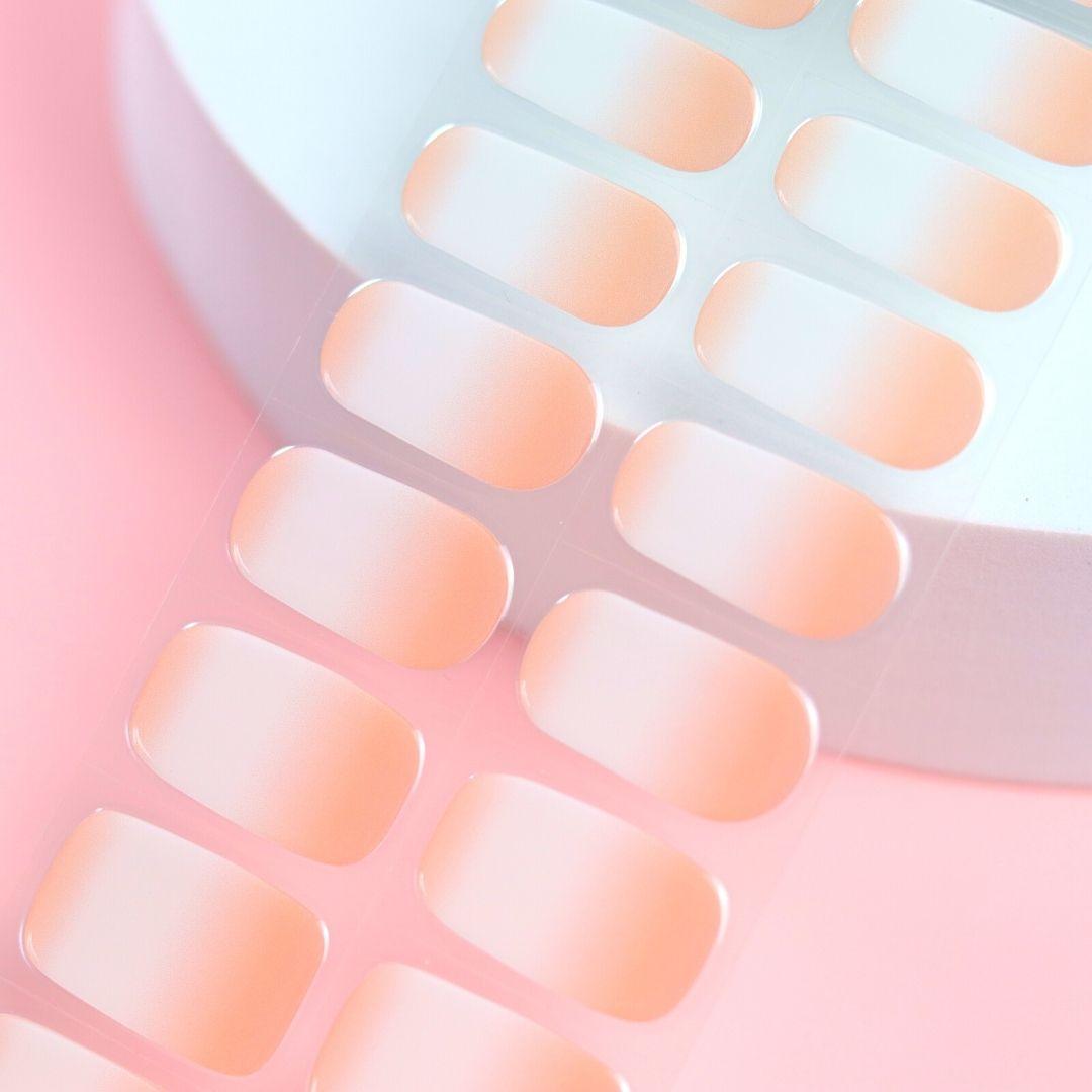 Ombre Nude Semi Cured Gel Nail Sticker Kit - Sunday Nails AU - Semi Cured Gel Nails