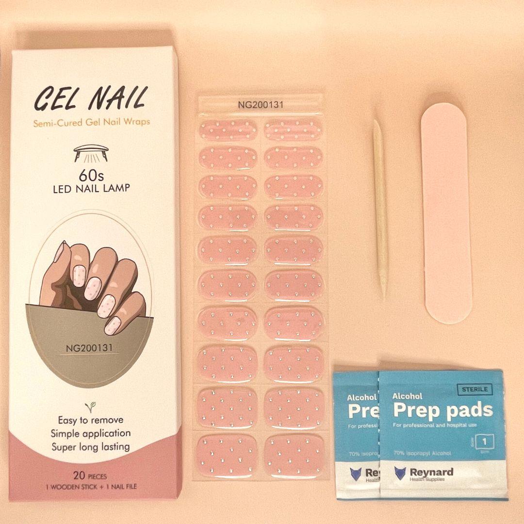 Raindrops Semi Cured Gel Nail Sticker Kit - Sunday Nails AU - Semi Cured Gel Nails