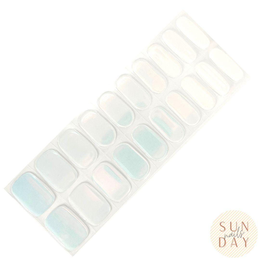 Lime Pearlescent Semi Cured Gel Nail Sticker Kit - Sunday Nails AU - Semi Cured Gel Nails