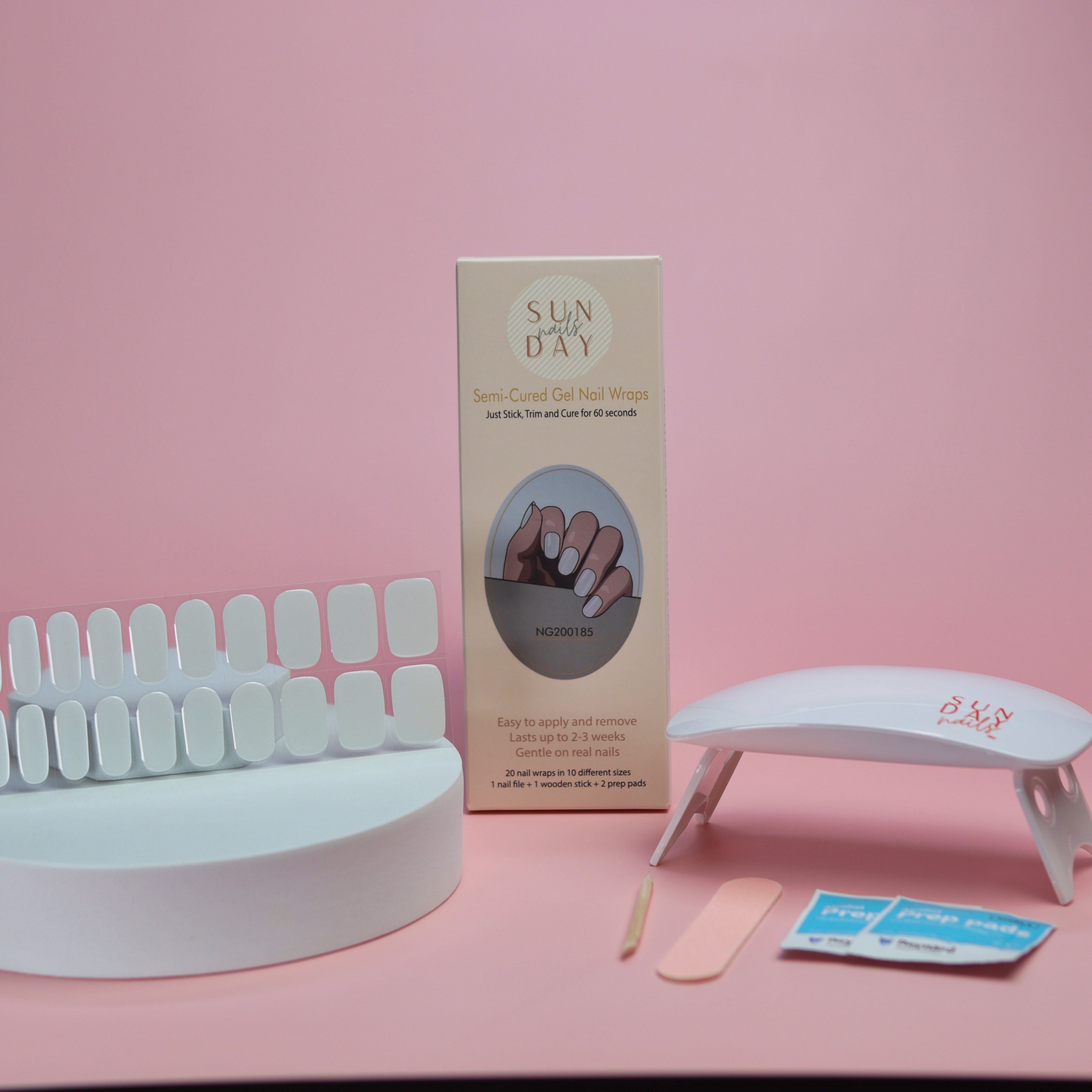 Original Glazed Donut Semi Cured Gel Nail Sticker Kit - Sunday Nails AU - Semi Cured Gel Nails