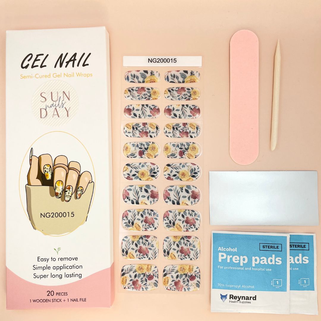 Spring Semi Cured Gel Nail Sticker Kit - Sunday Nails AU - Semi Cured Gel Nails