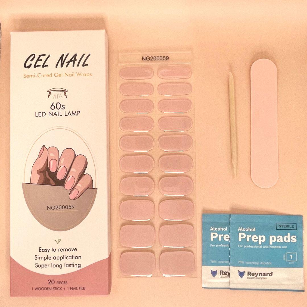 Rose Semi Cured Gel Nail Sticker Kit - Sunday Nails AU - Semi Cured Gel Nails