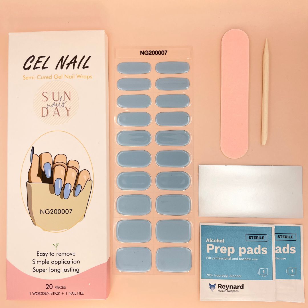 Sky Semi Cured Gel Nail Sticker Kit - Sunday Nails AU - Semi Cured Gel Nails