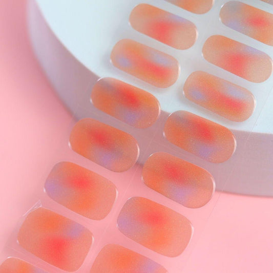 Sunset Cured Gel Nail Sticker Kit - Sunday Nails AU - Semi Cured Gel Nails