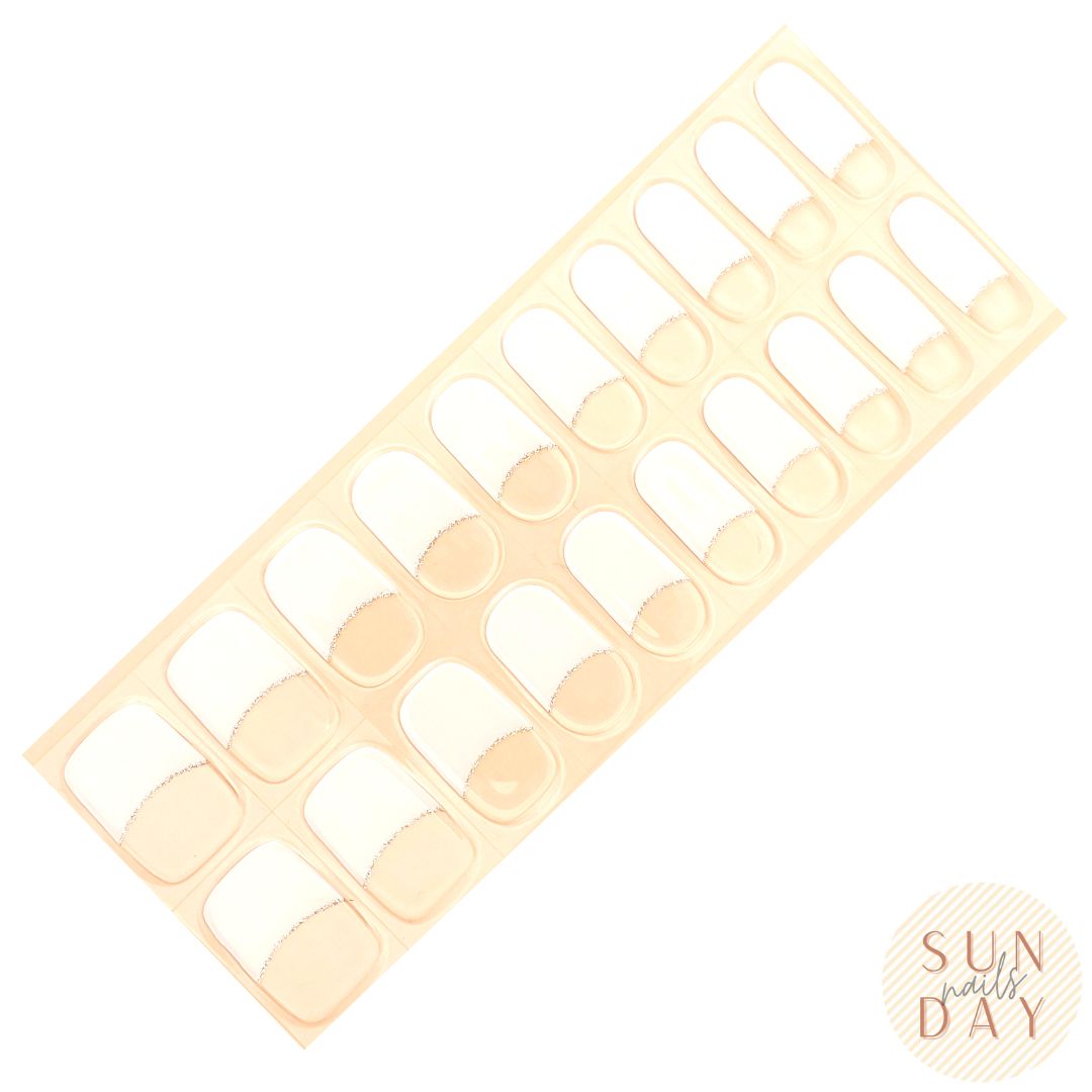 French Tip Semi Cured Gel Nail Sticker Kit - Sunday Nails AU - Semi Cured Gel Nails