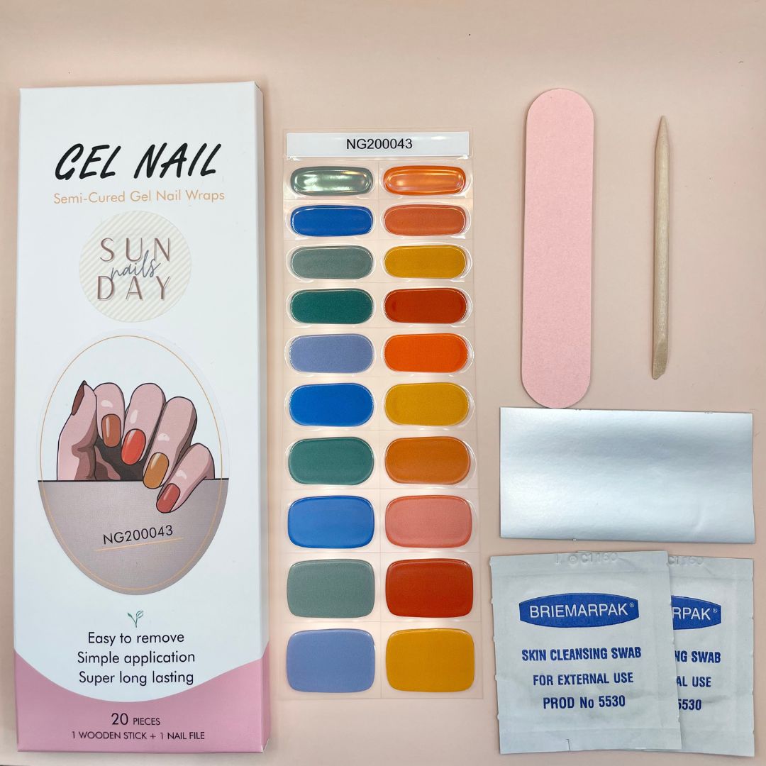 Pantone Semi Cured Gel Nail Sticker Kit - Sunday Nails AU - Semi Cured Gel Nails