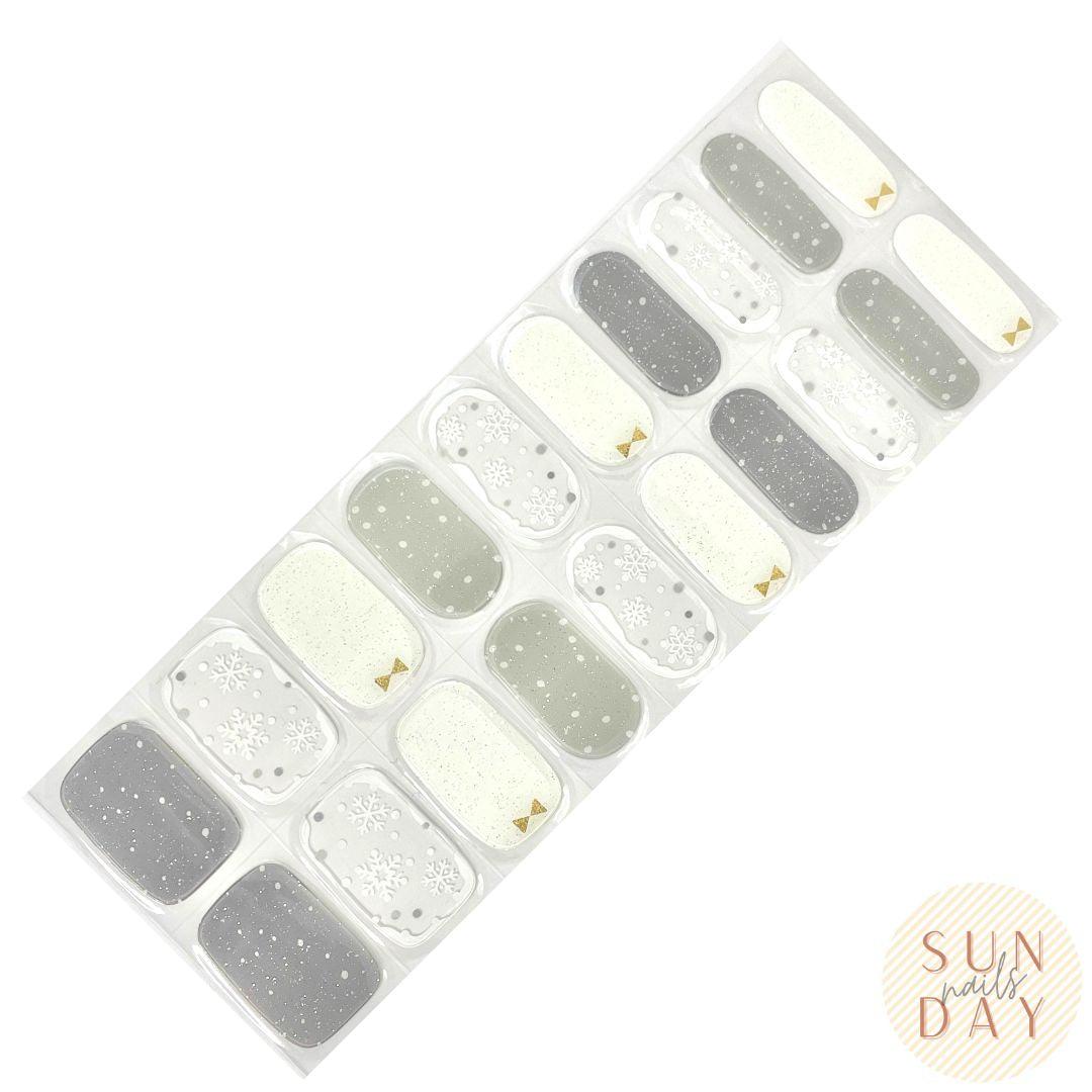 Snowflakes Semi Cured Gel Nail Sticker Kit - Sunday Nails AU - Semi Cured Gel Nails