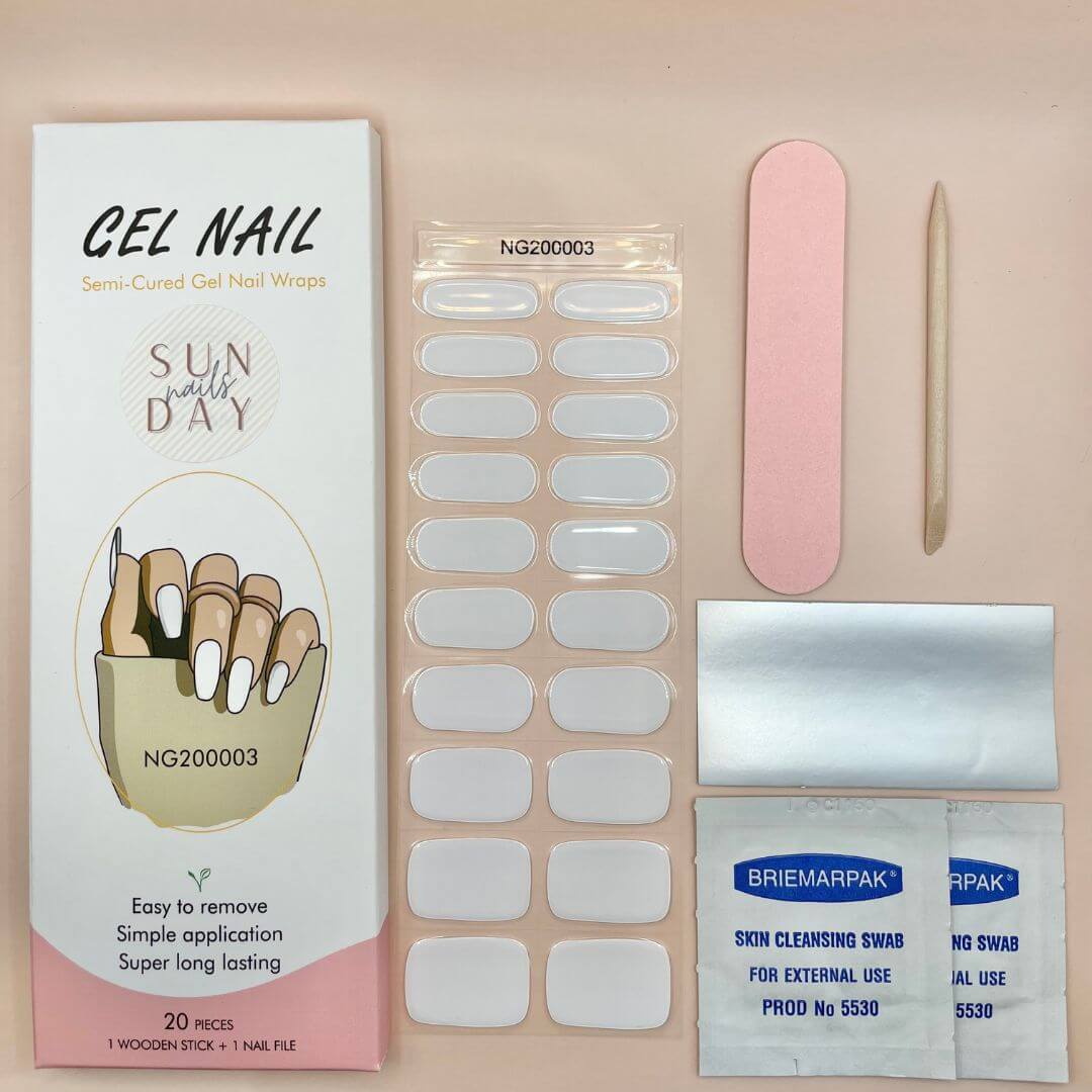 Alaska Semi Cured Gel Nail Sticker Kit - Sunday Nails AU - Semi Cured Gel Nails