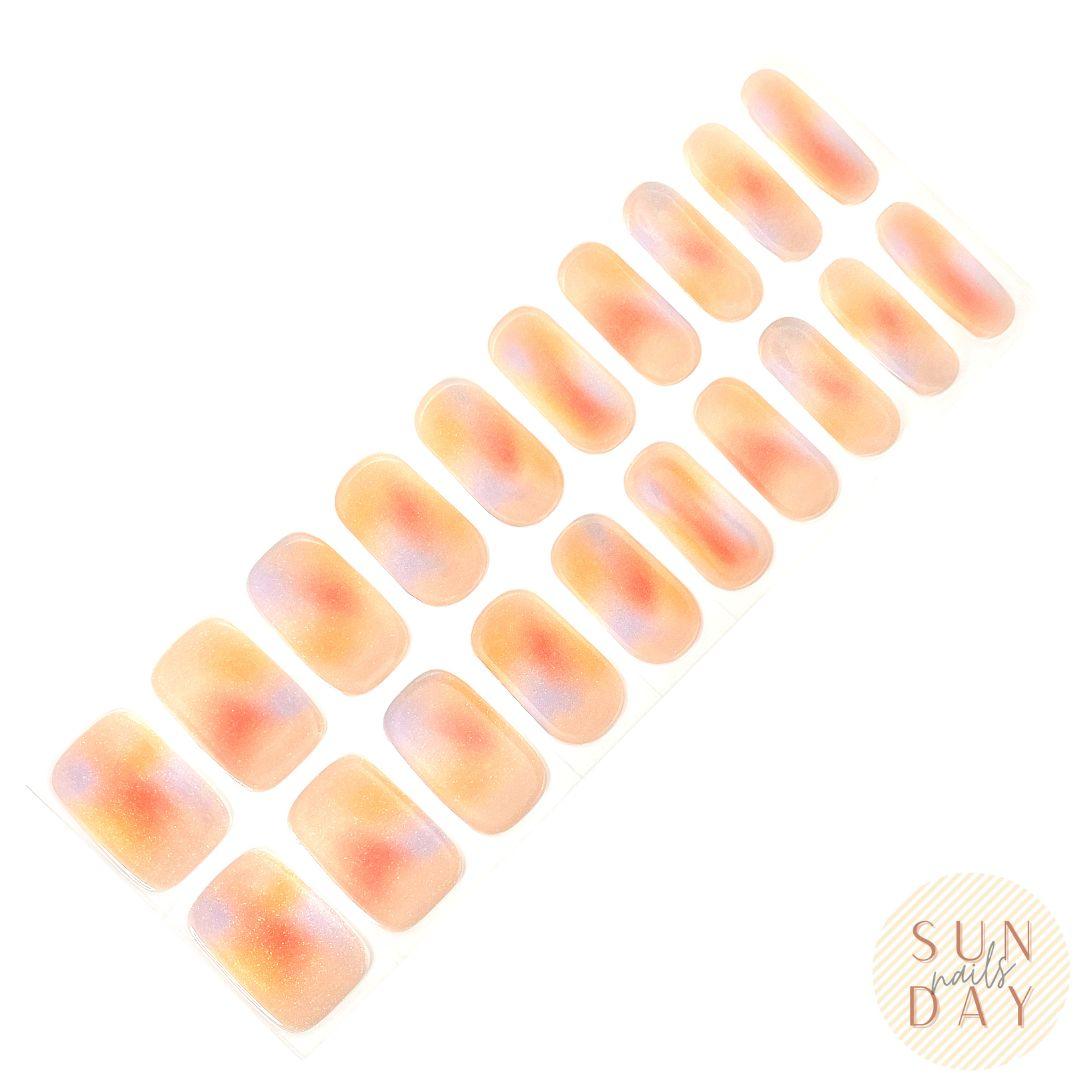 Sunset Cured Gel Nail Sticker Kit - Sunday Nails AU - Semi Cured Gel Nails