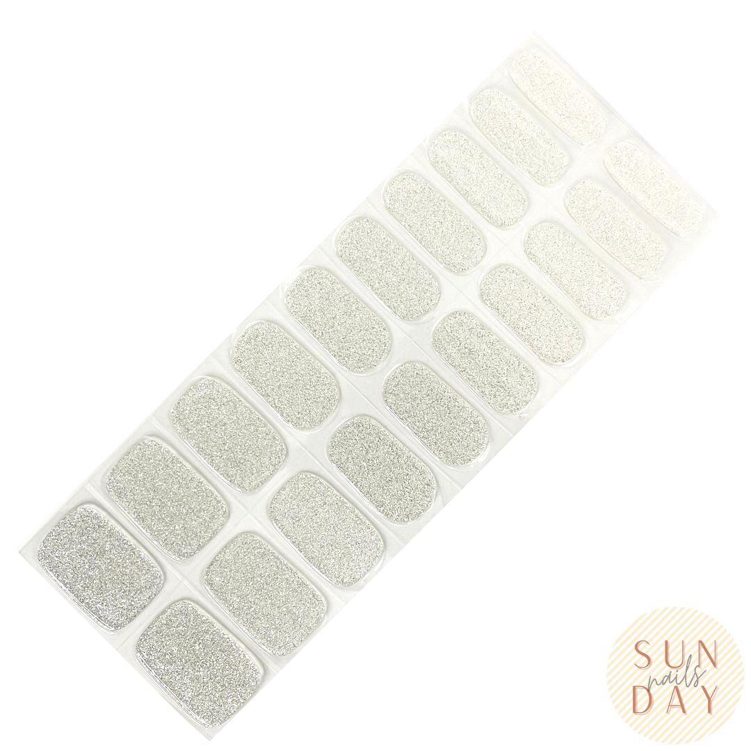 Silver Dust Semi Cured Gel Nail Sticker Kit - Sunday Nails AU - Semi Cured Gel Nails