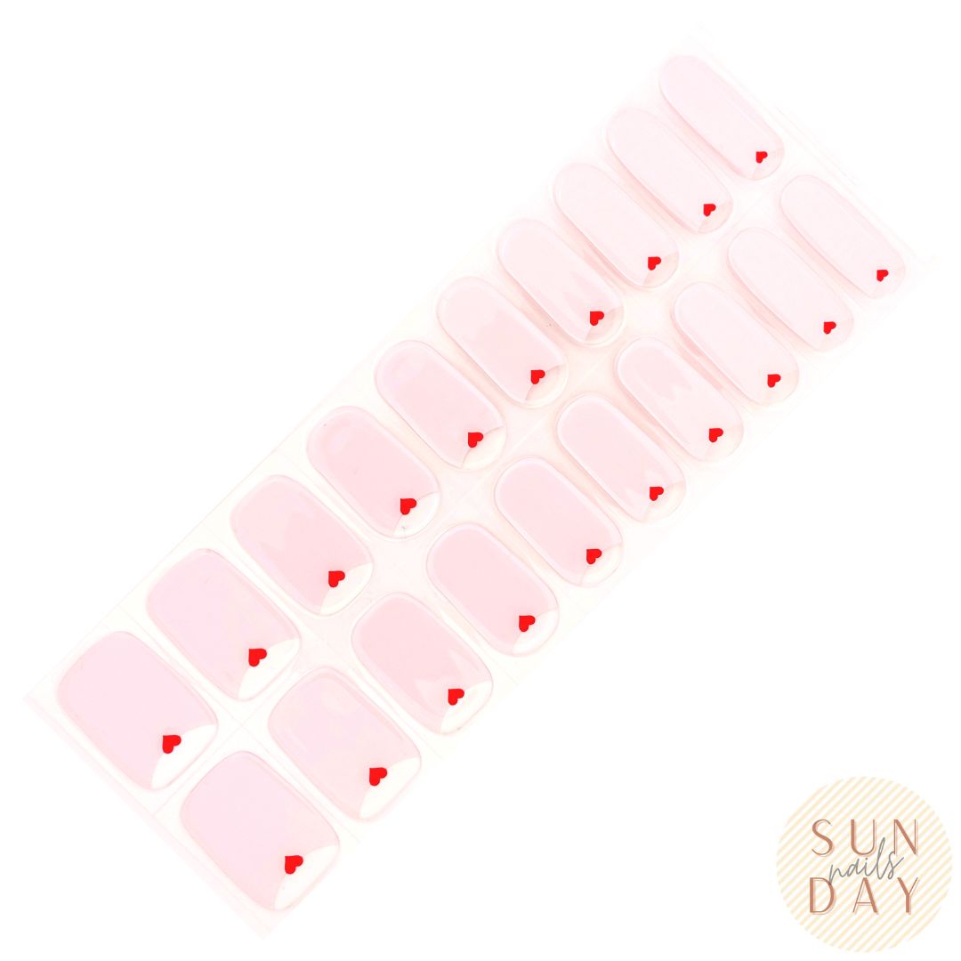 Valentine's Date Semi Cured Gel Nail Sticker Kit - Sunday Nails AU - Semi Cured Gel Nails