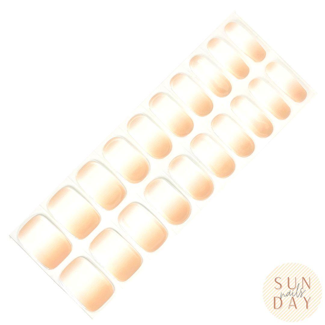 Ombre Nude Semi Cured Gel Nail Sticker Kit - Sunday Nails AU - Semi Cured Gel Nails