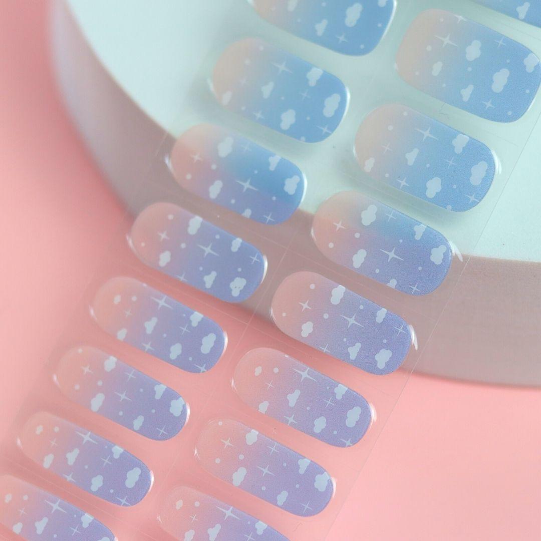 Cloudy Day Semi Cured Gel Nail Sticker Kit - Sunday Nails AU - Semi Cured Gel Nails