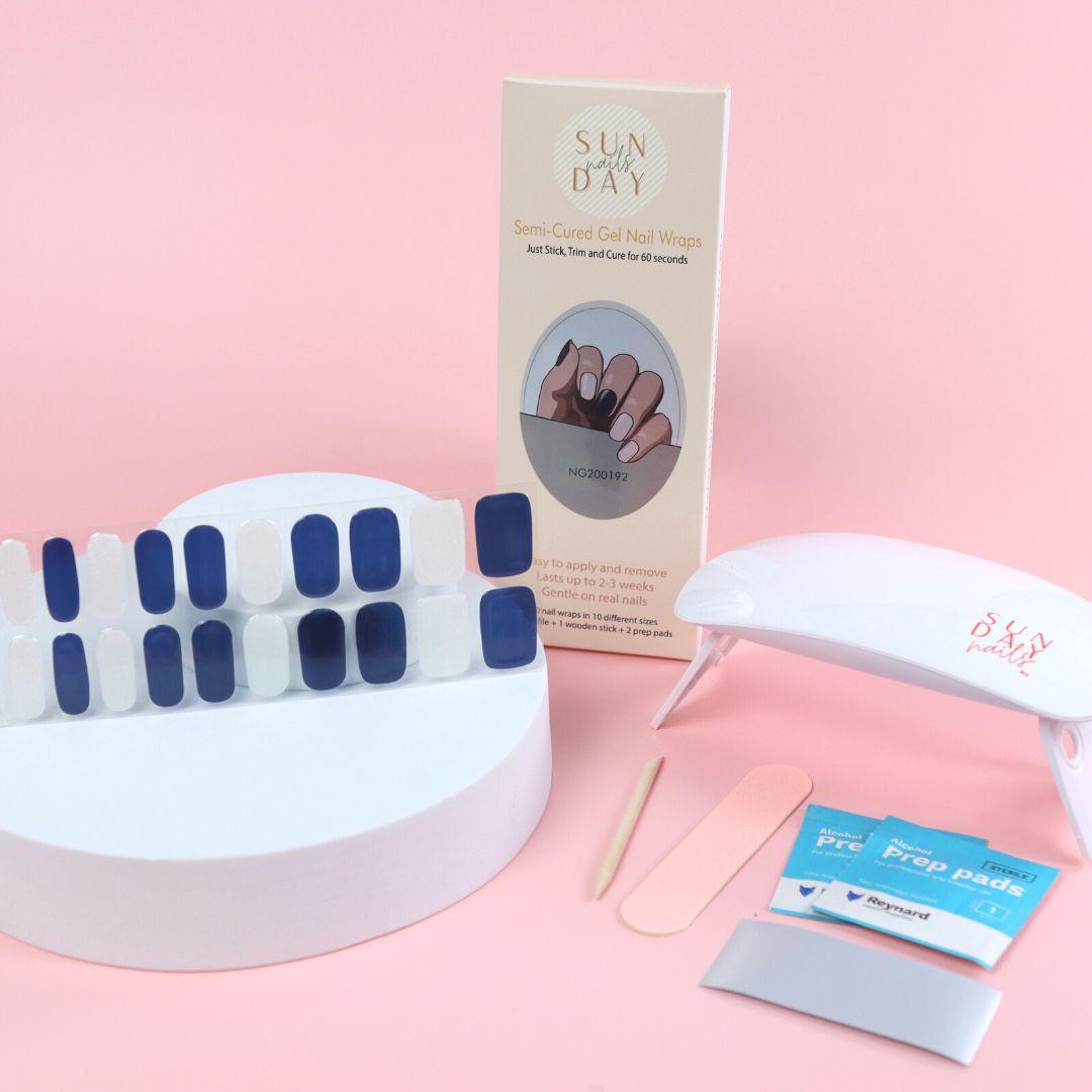 Moonstone Semi Cured Gel Nail Sticker Kit - Sunday Nails AU - Semi Cured Gel Nails