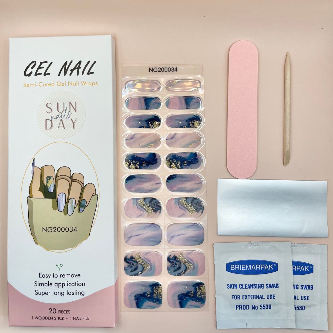 Cosmic Love Semi Cured Gel Nail Sticker Kit - Sunday Nails AU - Semi Cured Gel Nails