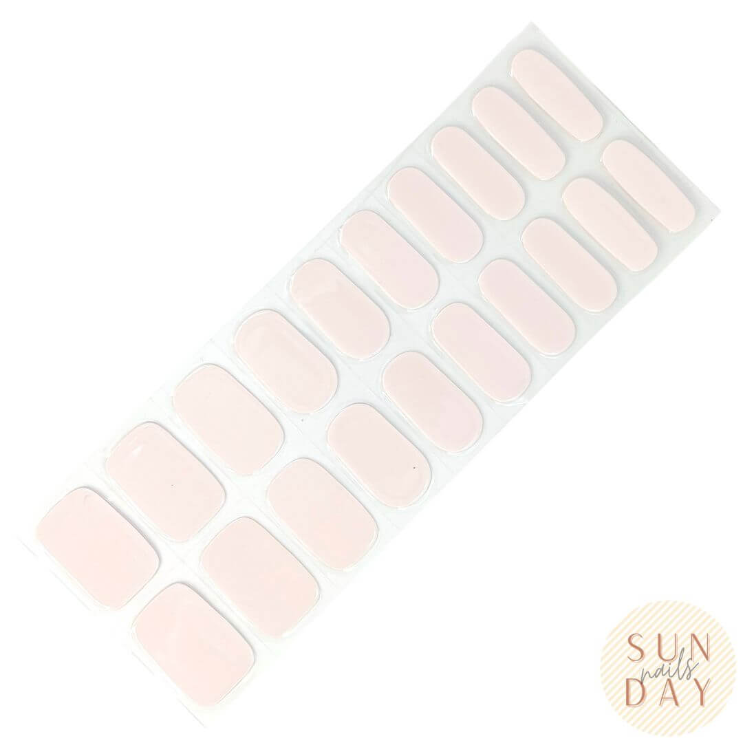 Blush Semi Cured Gel Nail Sticker Kit - Sunday Nails AU - Semi Cured Gel Nails