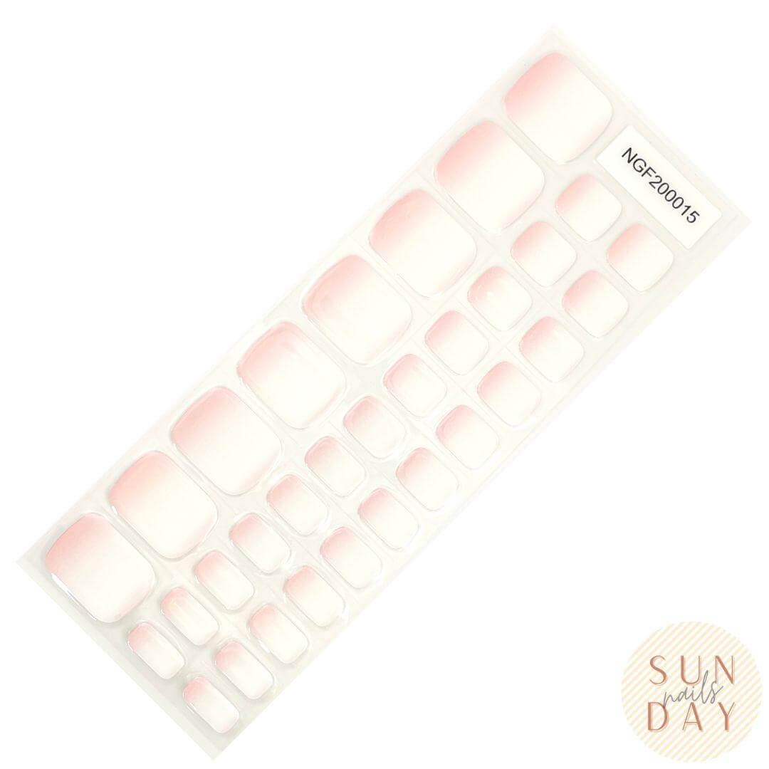 (PEDI) Faded Rose Semi Cured Gel Nails Kit - Sunday Nails AU - Semi Cured Gel Nails