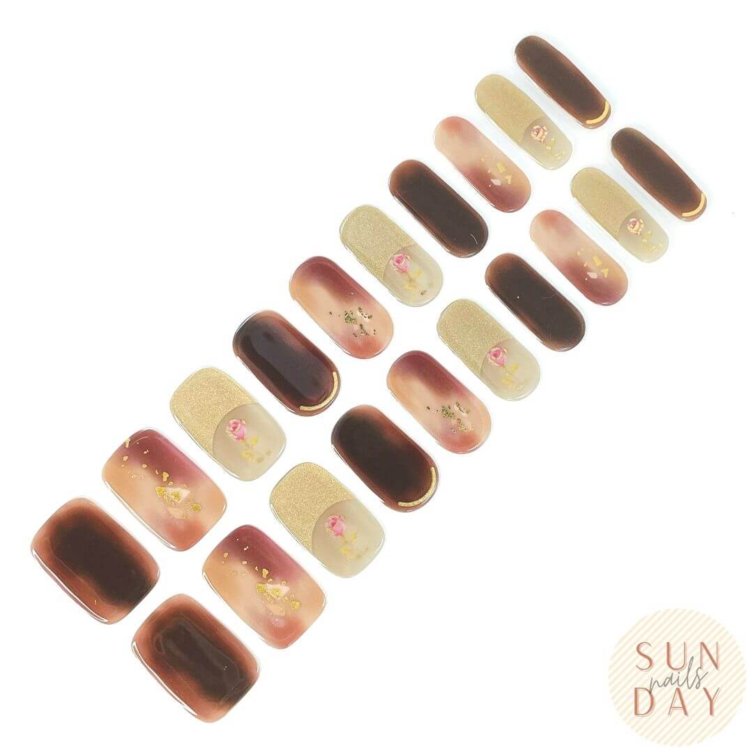 Belle's Rose Semi Cured Gel Nail StickerKit - Sunday Nails AU - Semi Cured Gel Nails