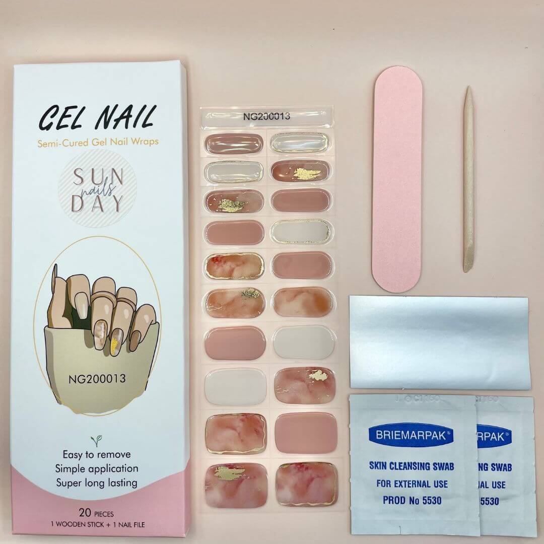 Aurora Semi Cured Gel Nail Sticker Kit - Sunday Nails AU - Semi Cured Gel Nails