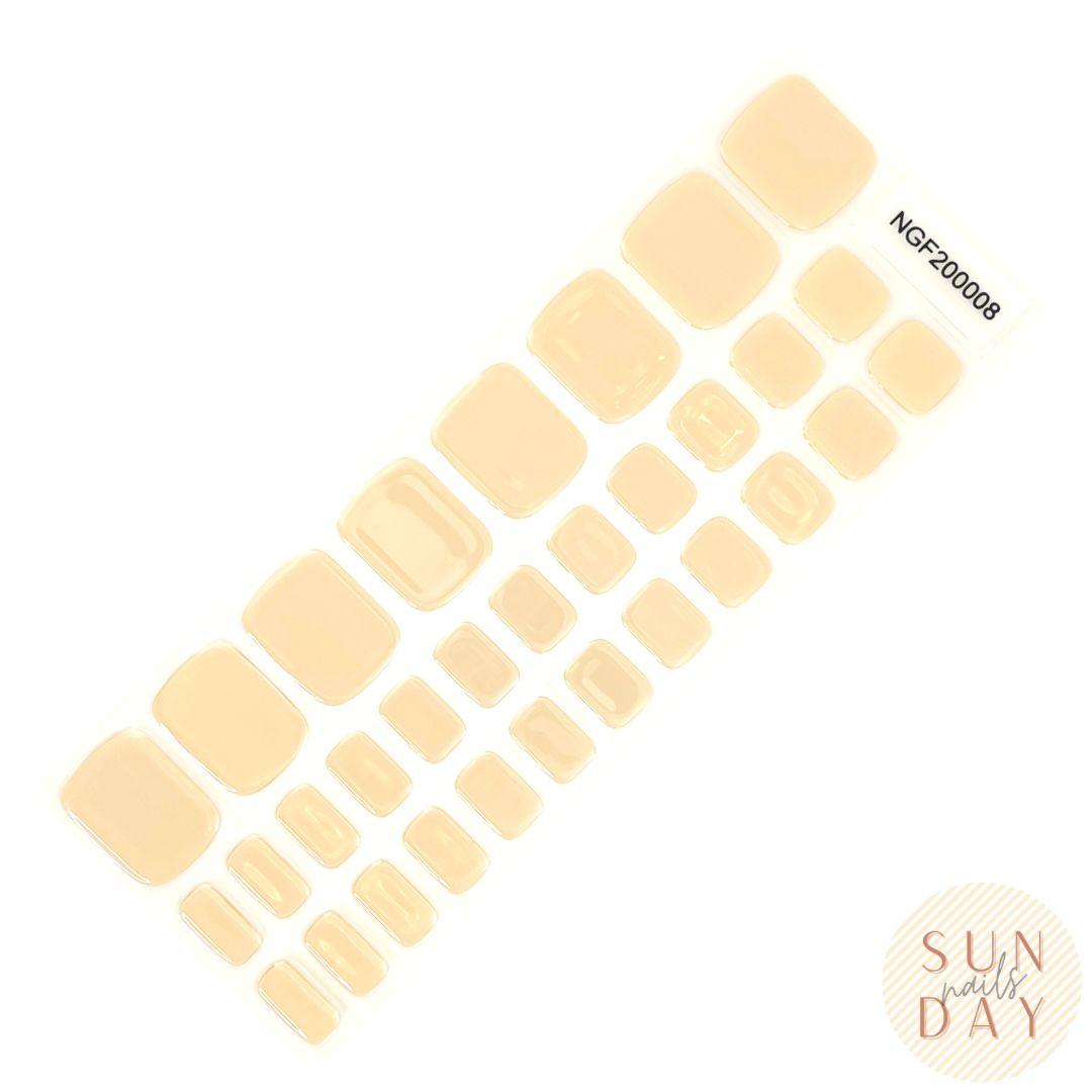 (PEDI) Bisque Semi Cured Gel Nails Kit - Sunday Nails AU - Semi Cured Gel Nails