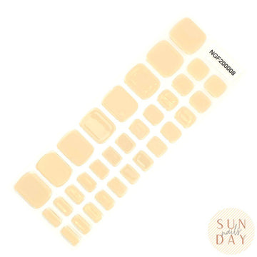 (PEDI) Bisque Semi Cured Gel Nails Kit - Sunday Nails AU - Semi Cured Gel Nails
