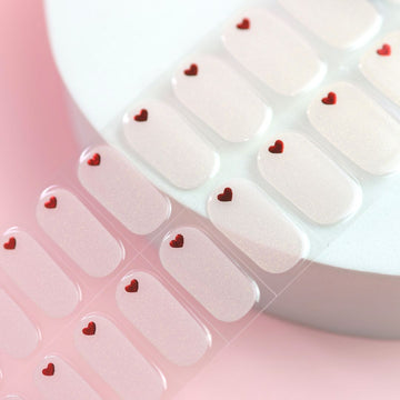 Sunday Nails AU Mini Hearts Semi Cured Gel Nail Stickers