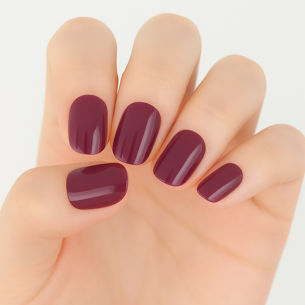 Purple Plum Semi Cured Gel Nail Sticker Kit