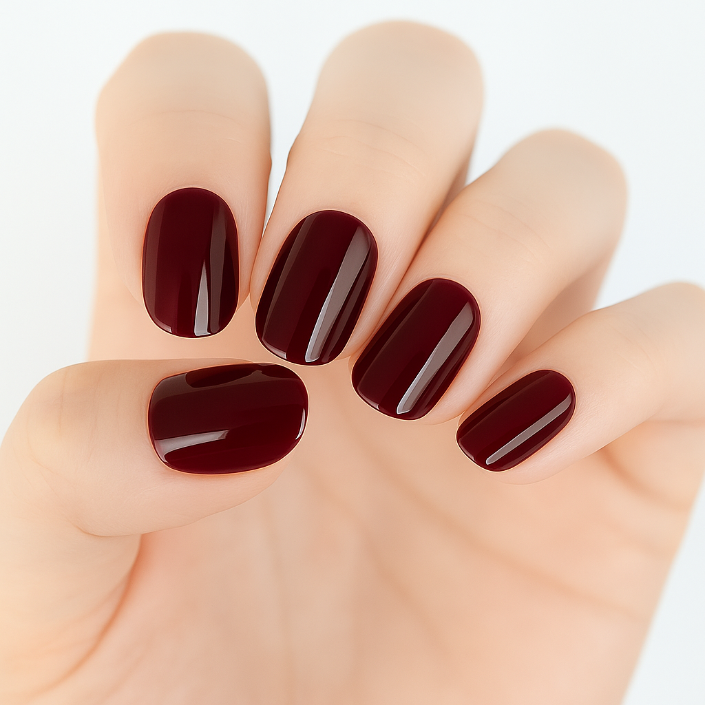 Dark Cherry Semi Cured Gel Nail Sticker Kit