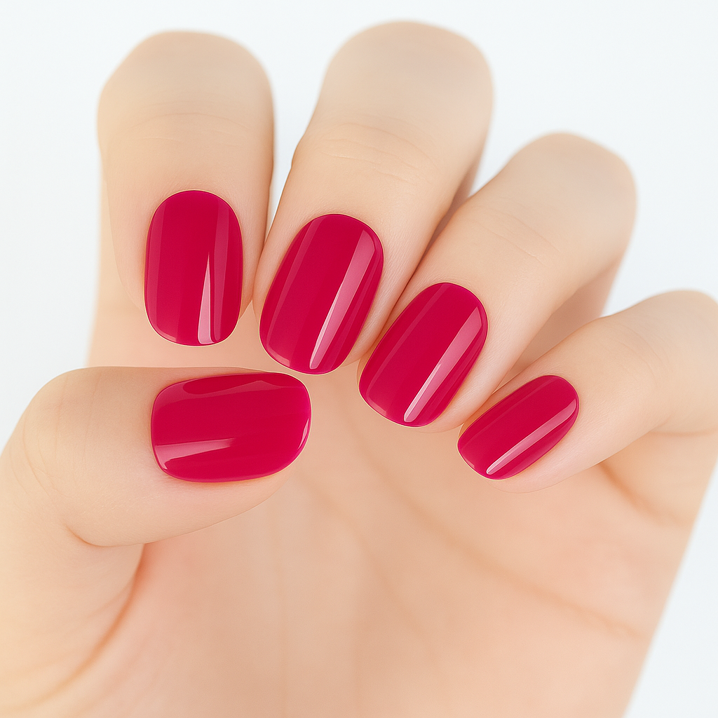 Hot Pink Semi Cured Gel Nail Sticker Kit