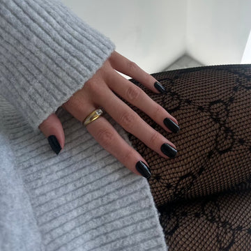 Back to Black Semi Cured Gel Nail Sticker Kit | Sunday Nails AU