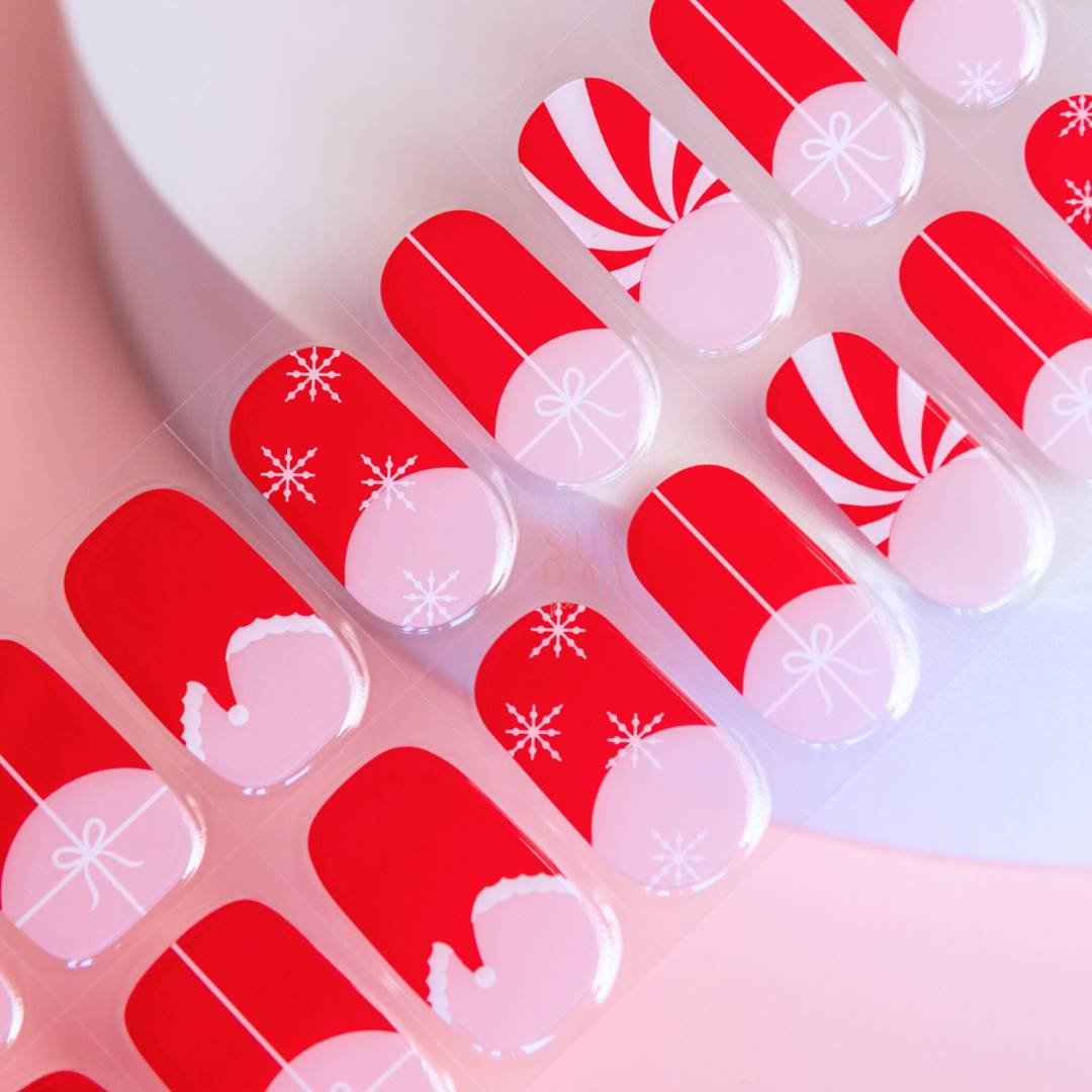 Santa's Workshop Semi Cured Gel Nail Sticker Kit  (Christmas Limited Edition) | Sunday Nails AU