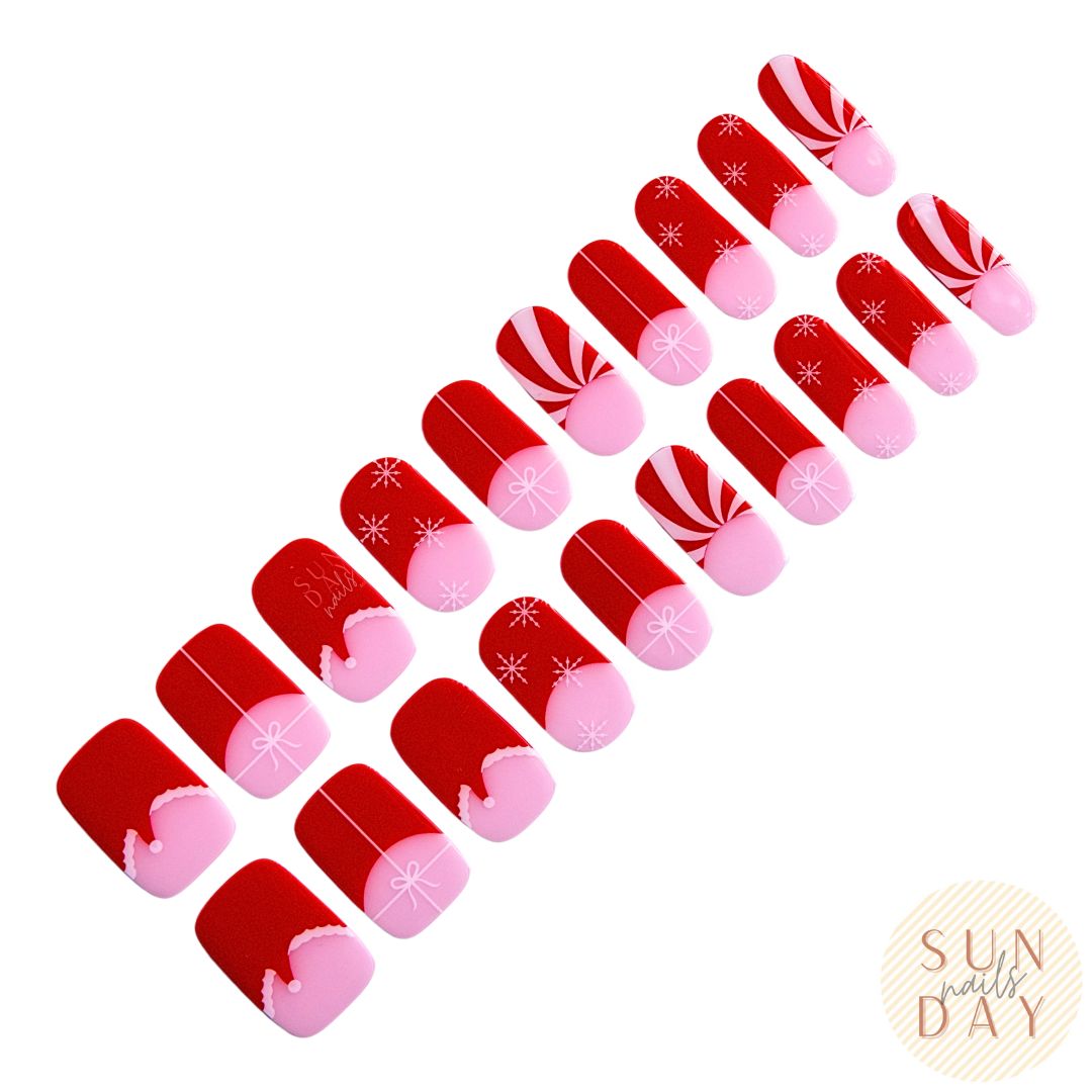 Santa's Workshop Semi Cured Gel Nail Sticker Kit  (Christmas Limited Edition) | Sunday Nails AU
