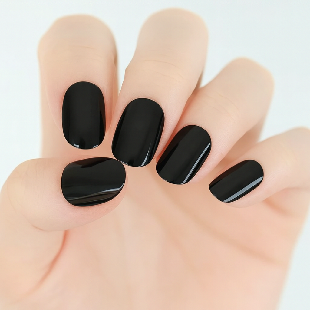 Back to Black Semi Cured Gel Nail Sticker Kit