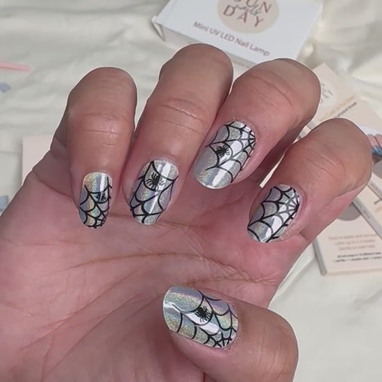 Holographic Webs Semi Cured Gel Nail Sticker Kit (Halloween) | Sunday Nails AU (Copy)