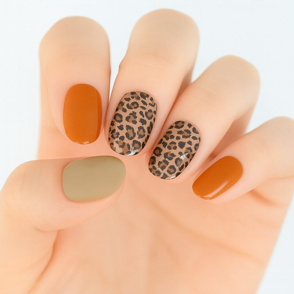 Safari Semi Cured Gel Nail Sticker Kit