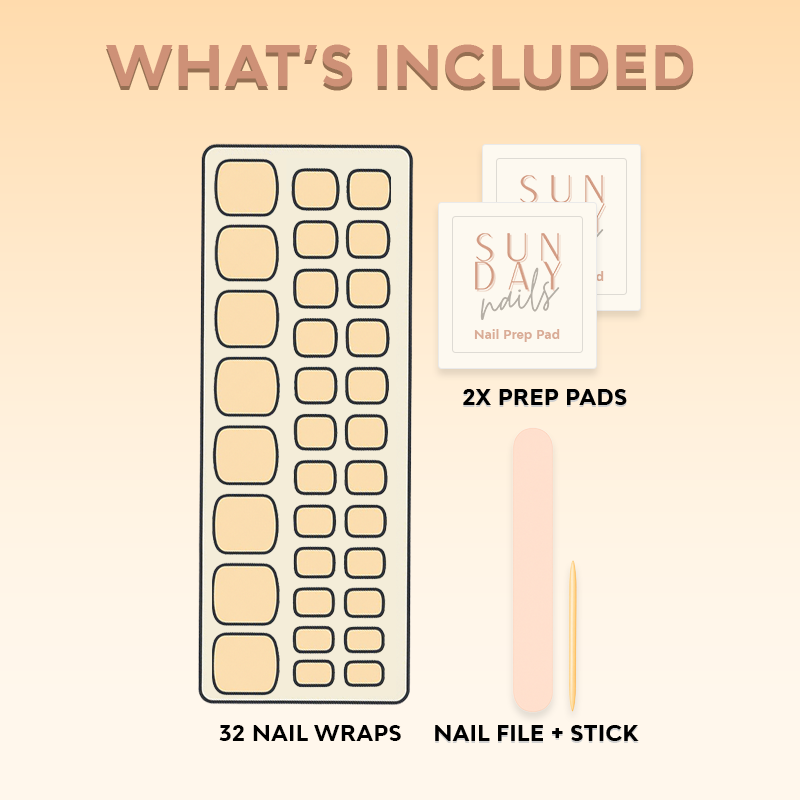 (PEDI) Aurora Semi Cured Gel Nail Sticker Kit